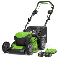 POWERALL 48V (24V x 2) Rasenmäher 46cm mit Radantrieb - 2x 4Ah Akkus
