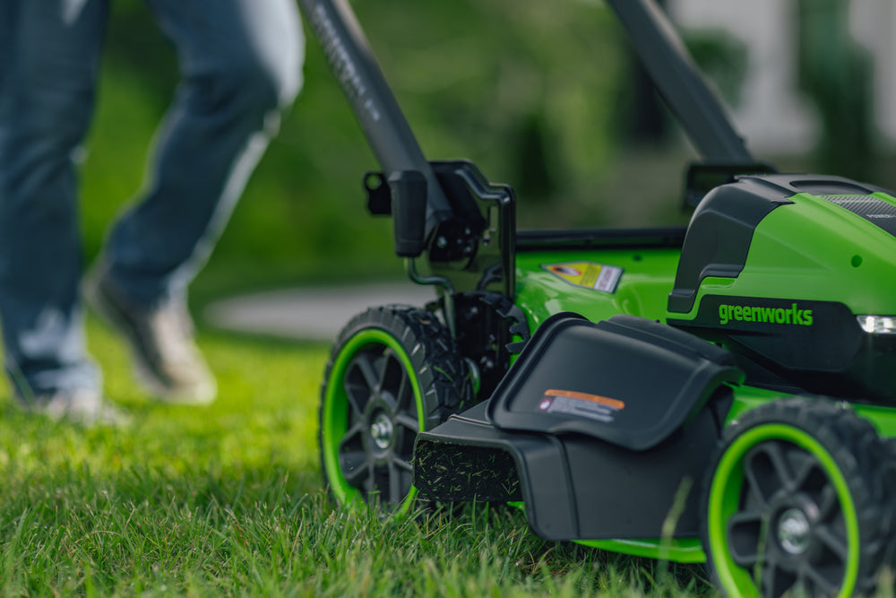 POWERALL 48V (24V x 2) Rasenmäher 51cm mit Radantrieb - 2x 6Ah Akkus
