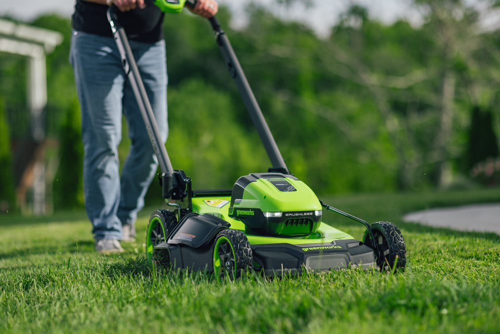POWERALL 48V (24V x 2) Rasenmäher 51cm mit Radantrieb - 2x 6Ah Akkus