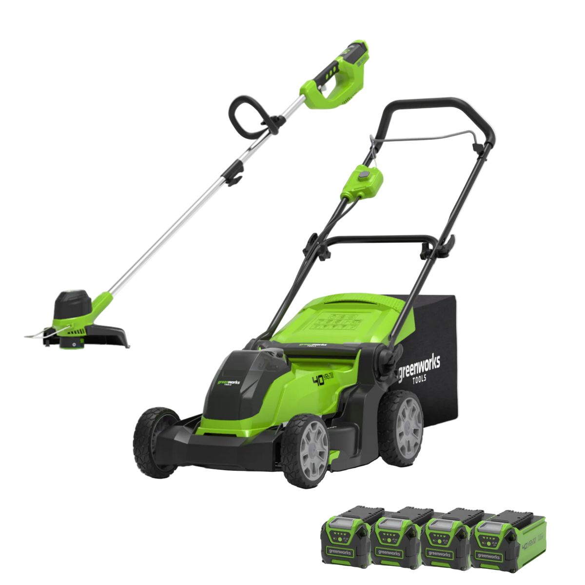 40V Rasenmäher 41cm + Rasentrimmer 30cm Set