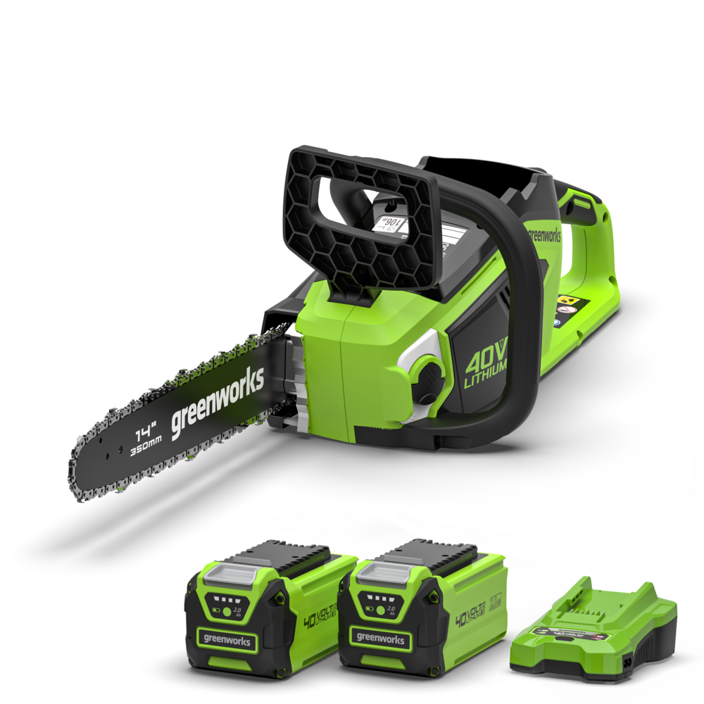 40V Kettensäge 35cm 1,5 kW - 2x 2Ah Akkus
