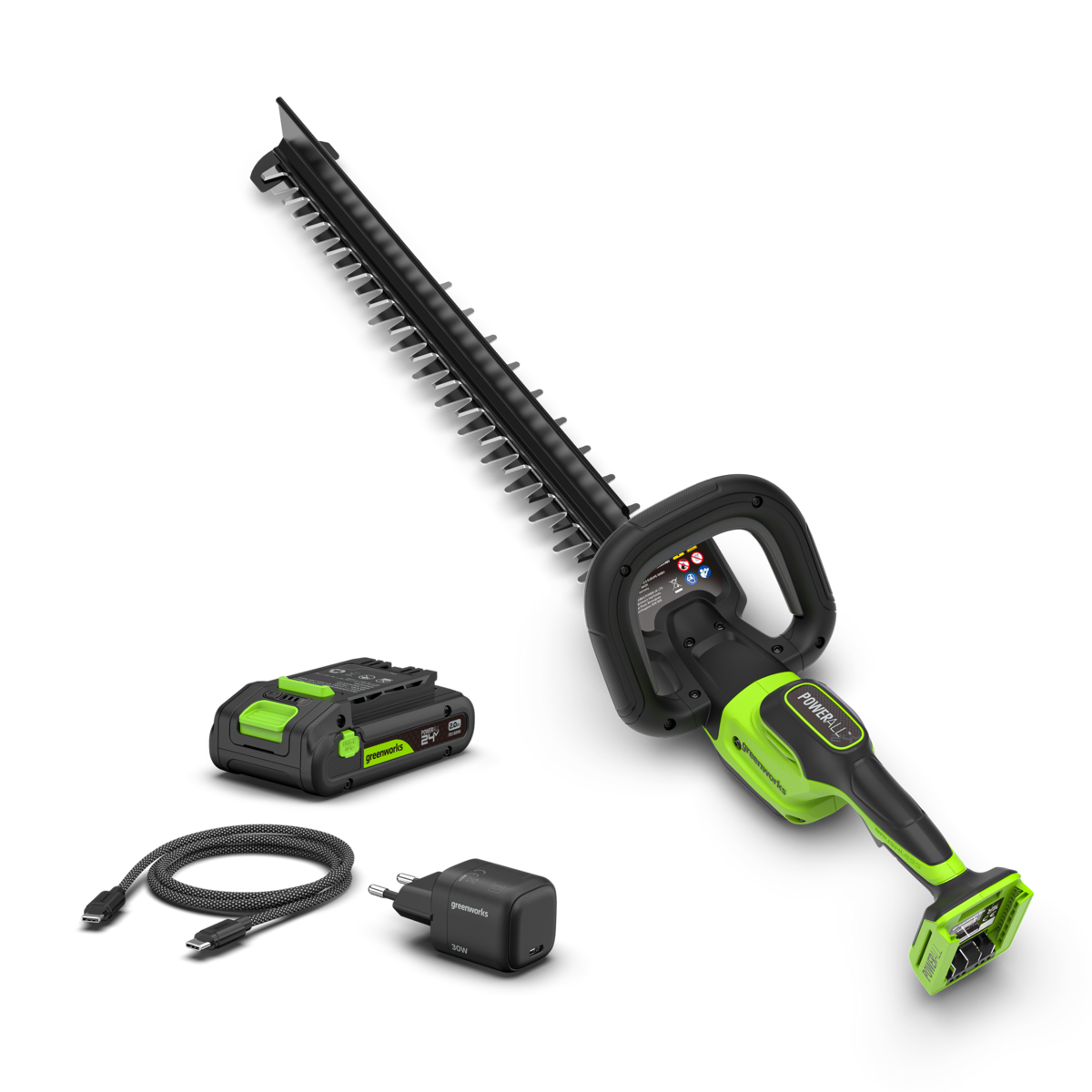 POWERALL 24V Heckenschere 56cm Gen. II – 2Ah Akku
