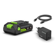 POWERALL 24V Starter Kit 2Ah USB-C Akku + 65W Ladegerät