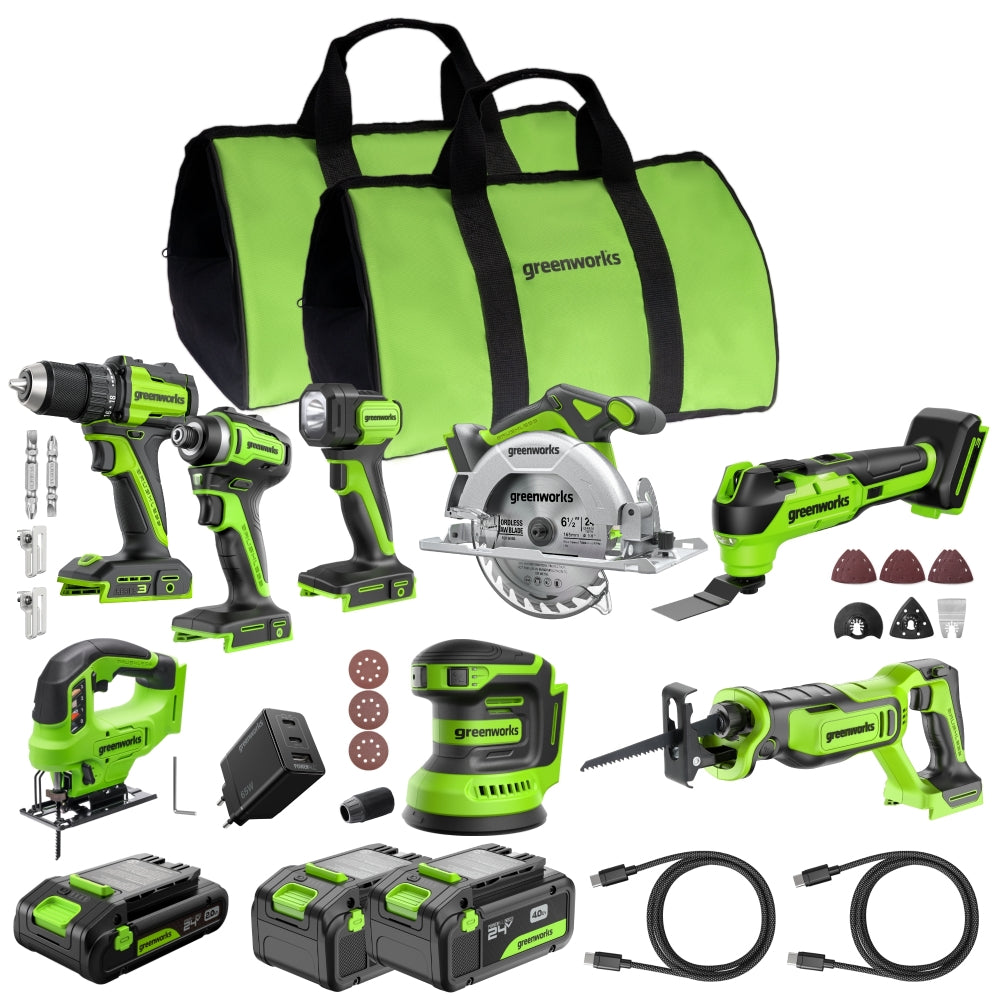 POWERALL 24V 8-teiliges Elektrowerkzeug-Set - 3 Akkus