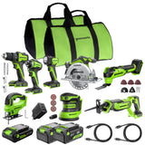 POWERALL 24V 8-teiliges Elektrowerkzeug-Set - 3 Akkus