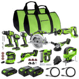 POWERALL 24V 10-teiliges Elektrowerkzeug-Set - 3 Akkus