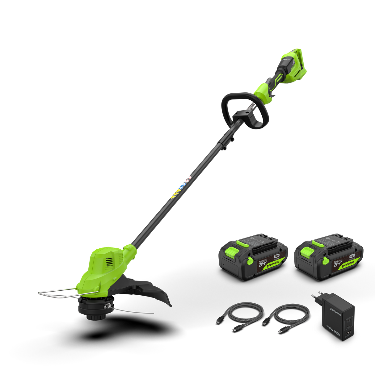 POWERALL 48V (24V x 2) Rasentrimmer 38cm - 2x 4Ah Akkus