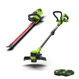 POWERALL 24V Rasentrimmer 30cm + Heckenschere 61cm Set