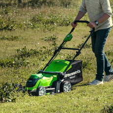 40V Rasenmäher 41cm + Laubbläser / Laubsauger 280 km/h Set