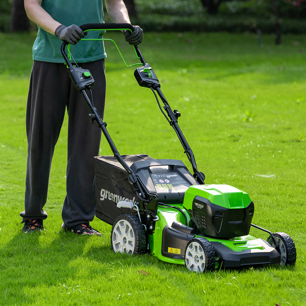 POWERALL 48V (24V x 2) Rasenmäher 46cm mit Radantrieb - Ohne Akku