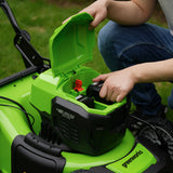 POWERALL 48V (24V x 2) Rasenmäher 46cm mit Radantrieb - 2x 4Ah Akkus