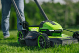 POWERALL 48V (24V x 2) Rasenmäher 51cm mit Radantrieb - 2x 6Ah Akkus