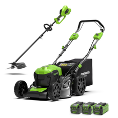 40V Rasenmäher 46cm mit Radantrieb + Freischneider 40cm Set