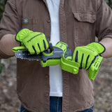 POWERALL 24V Mini-Kettensäge 10cm Gen. II mit Verlängerungsstab - 2Ah Akku
