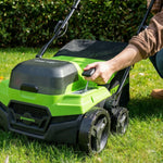 POWERALL 48V (24V x 2) Vertikutierer / Rasenlüfter 2-in-1 38cm - Ohne Akku