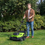POWERALL 48V (24V x 2) Vertikutierer / Rasenlüfter 2-in-1 38cm - Ohne Akku