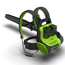 POWERALL 48V (24V x 2) Rucksack-Laubbläser 297 km/h - 2x 8Ah Akkus