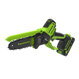 POWERALL 24V Mini-Kettensäge 15cm Gen. II mit Verlängerungsstab - 2Ah Akku