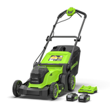 POWERALL 48V (24V x 2) Rasenmäher 41cm - 2x 4Ah Akkus