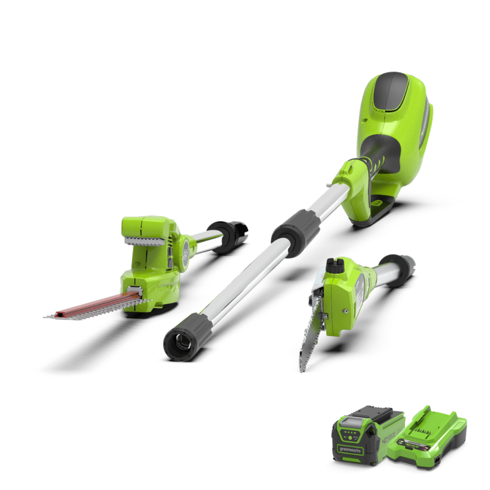 40V Hochentaster & Stab-Heckenschere - 2Ah Akku