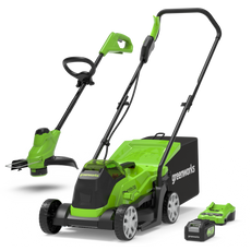 POWERALL 24V Rasenmäher 33cm + Rasentrimmer 25cm Set