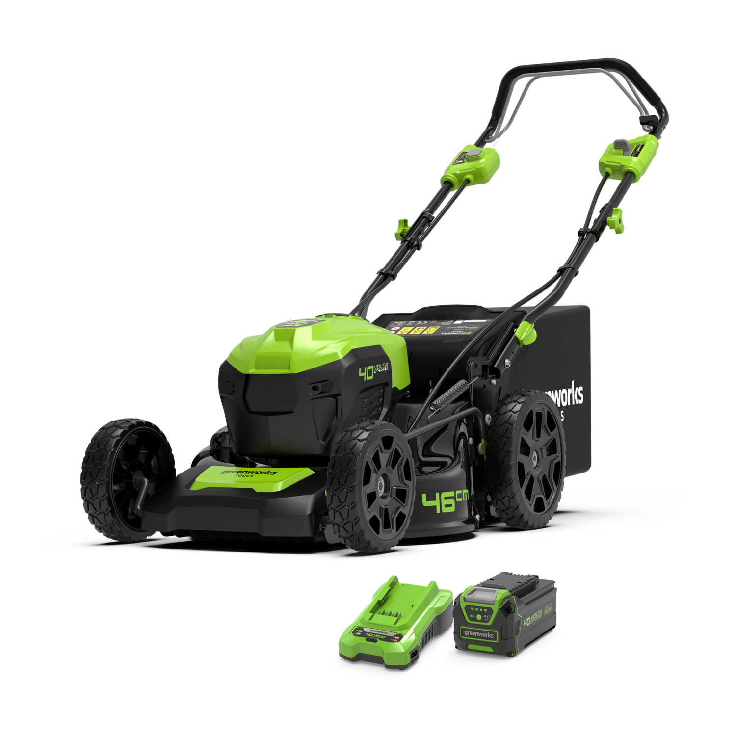 40V Rasenmäher 46cm mit Radantrieb - 4Ah Akku