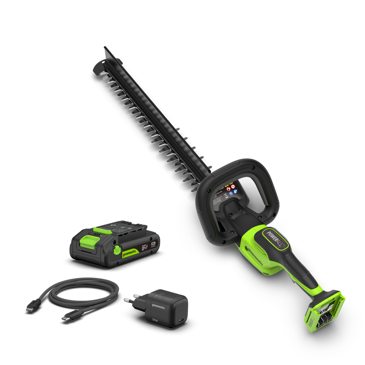 POWERALL 24V Heckenschere 51cm Gen. II – 2Ah Akku