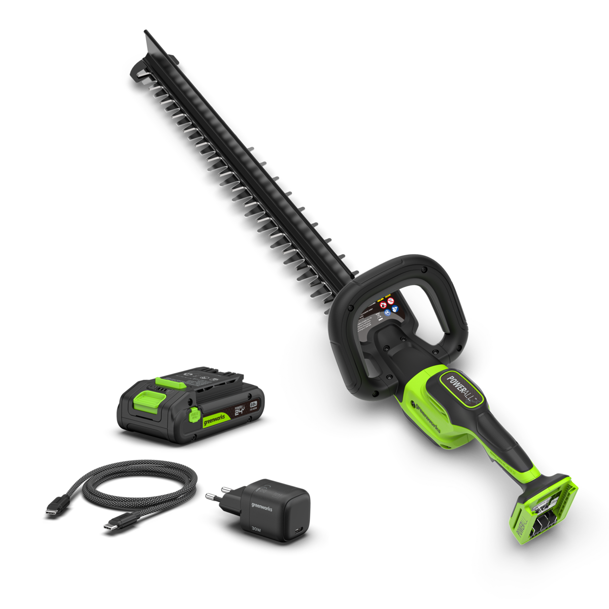 POWERALL 24V Heckenschere 61cm Gen. II – 2Ah Akku