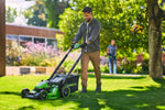 POWERALL 48V (24V x 2) Rasenmäher 46cm mit Radantrieb Gen. II - 2x 4Ah Akkus