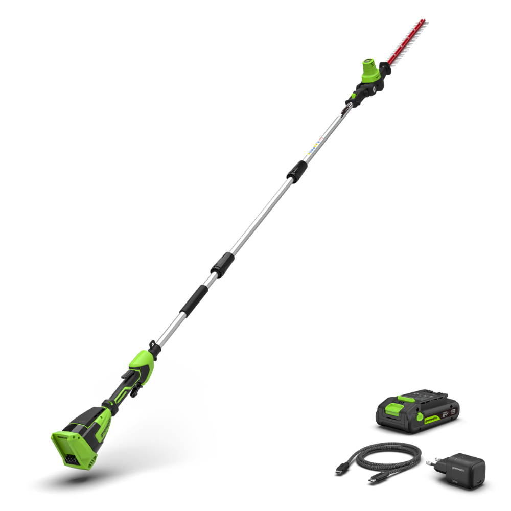 POWERALL 24V Stab-Heckenschere 51cm Gen. II - 2Ah Akku