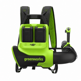 POWERALL 48V (24V x 2) Rucksack-Laubbläser 297 km/h - 2x 8Ah Akkus