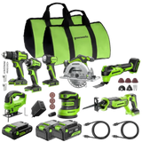 POWERALL 24V 8-teiliges Elektrowerkzeug-Set - 3 Akkus