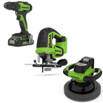 POWERALL 24V Akkuschrauber + Stichsäge + Poliermaschine Set