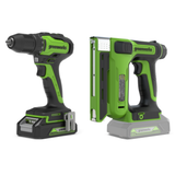 POWERALL 24V Akkuschrauber + Tackerpistole Set