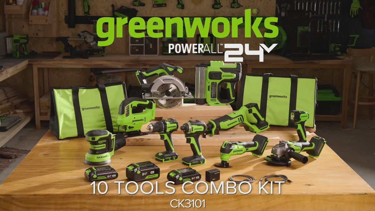 POWERALL 24V 10-teiliges Elektrowerkzeug-Set - 3 Akkus